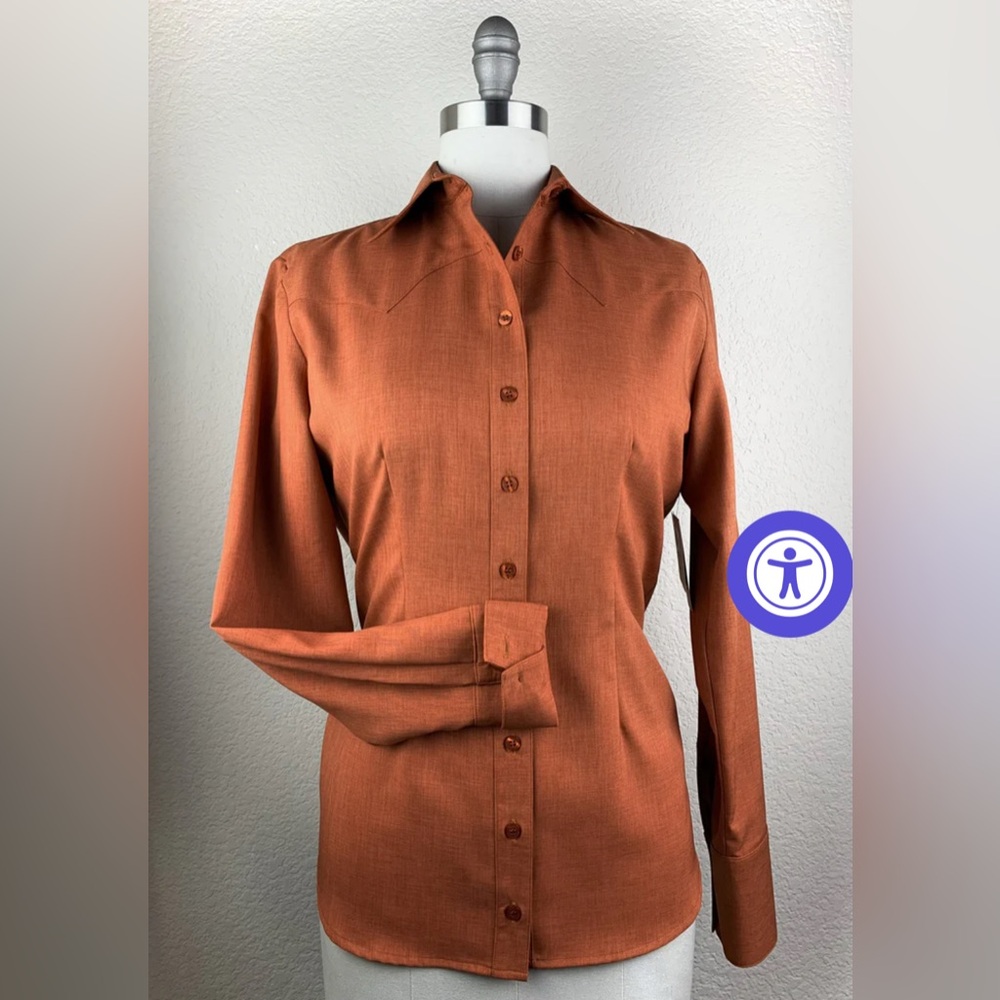 NWT CR Ranchwear Rust Western Pro Shirt Size Small